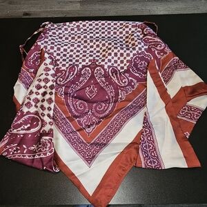 SHEIN Burgundy and White Bandana Print Camisole